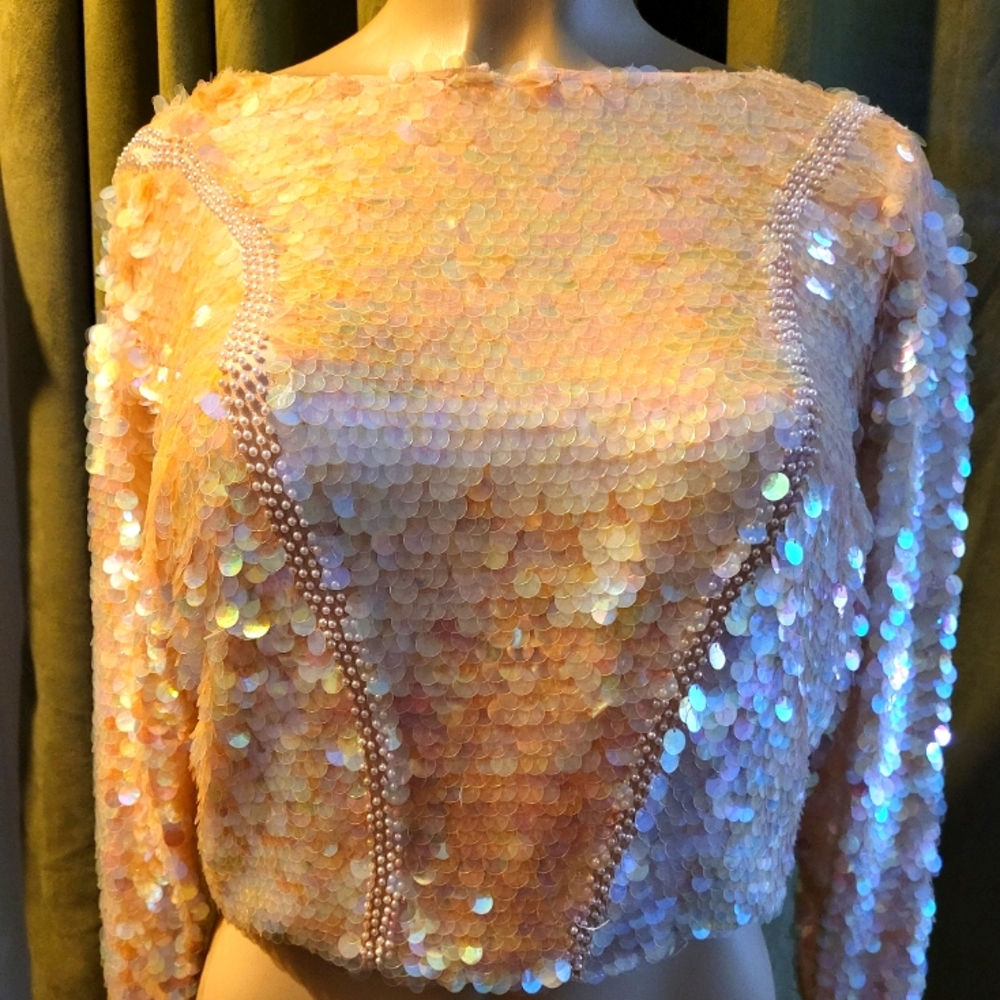 Pink Sequin Top